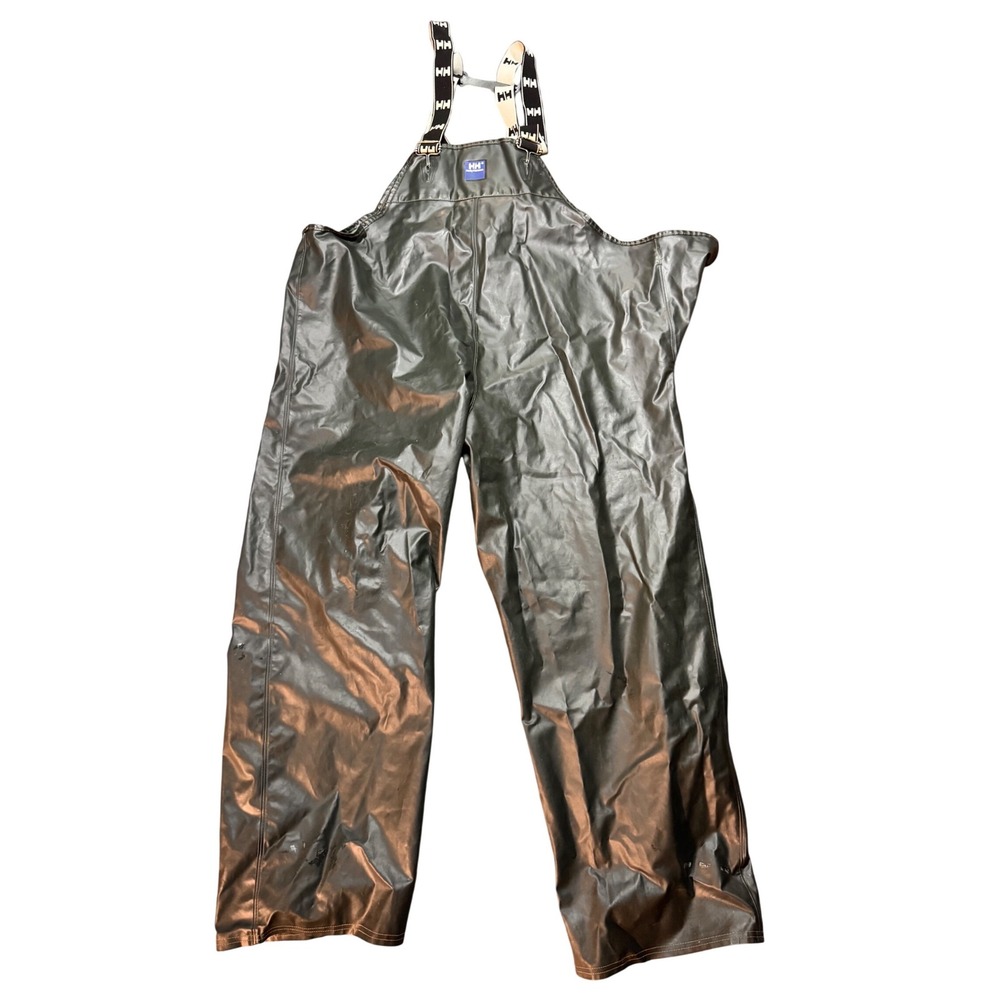 Vintage Helly Hansen P400 Bib‎ Overalls Made in Canada Heavy Duty PVC - RN 73983